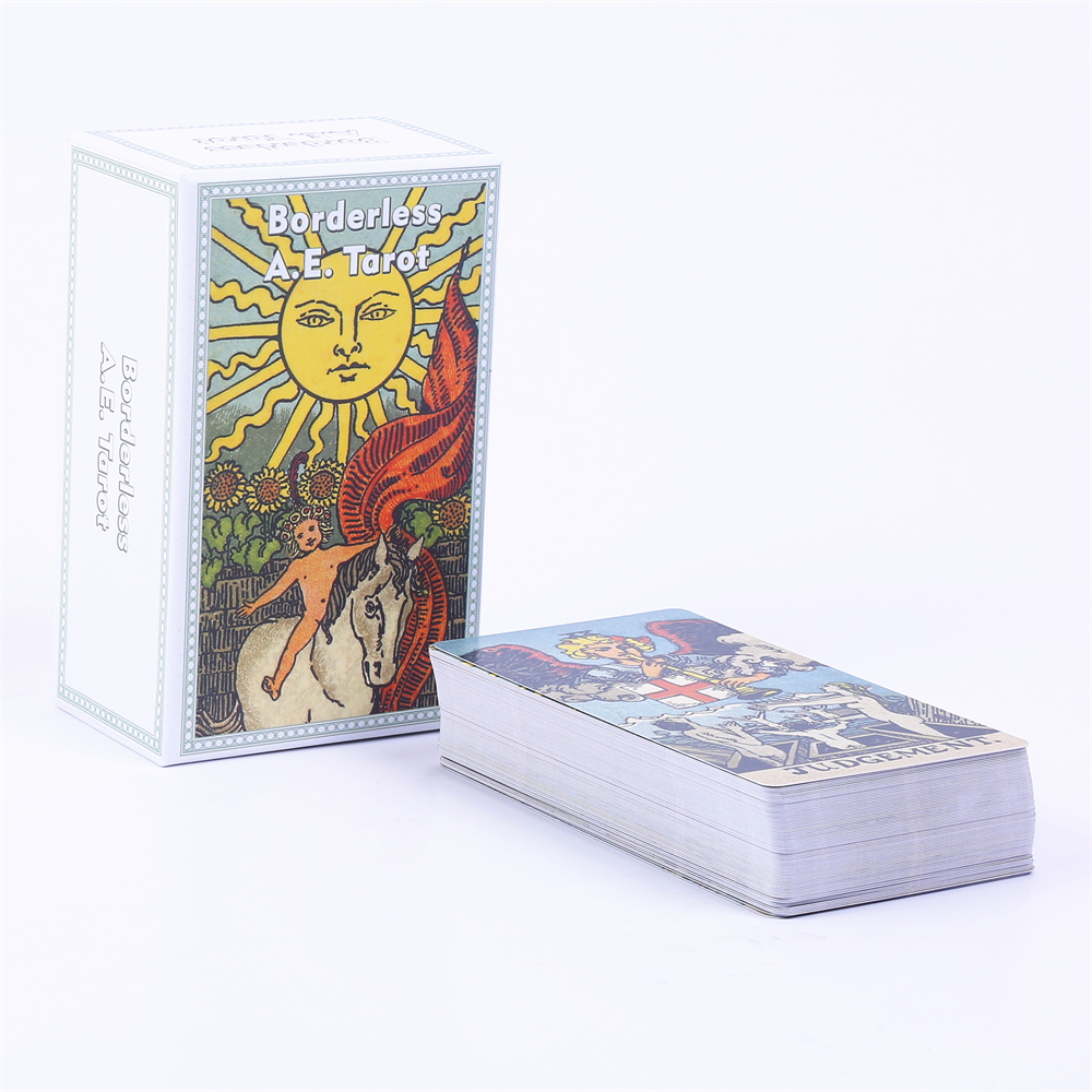 Tarot Cards Deck With Guidebook - 12*7Cm Grenzeloos A.E. Tarotdek In Glijdende