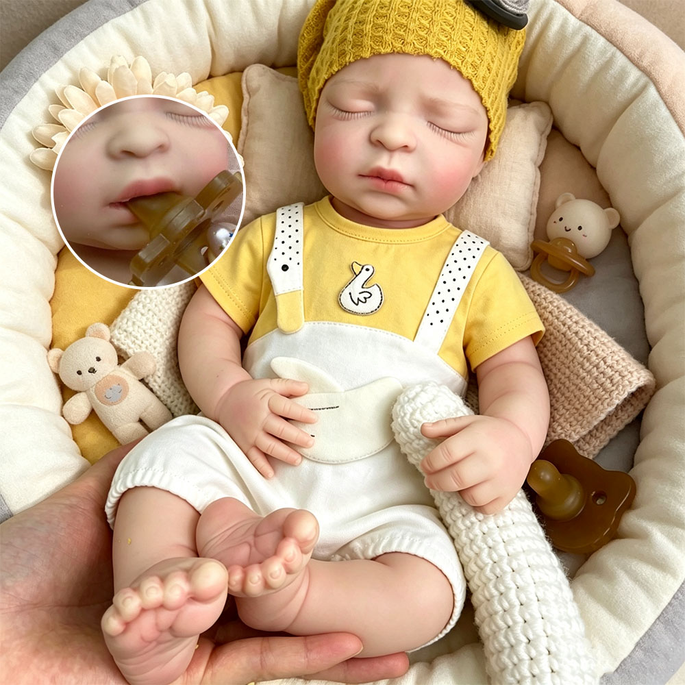 Reborn Baby Doll Silicone Realistic - 17 inch slapende, volledig zachte, realistische